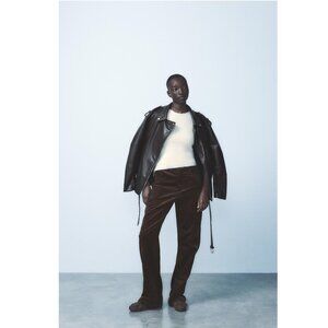 NWT Zara Faux Fur Tie Back Top Size Small